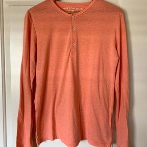 Light Orange Mizzen+Main Henley NWOT size M